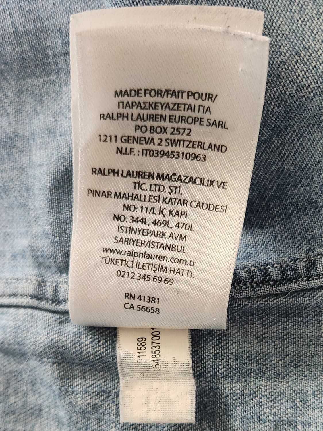 폴로랄프로렌 데님셔츠 M 상품이미지6