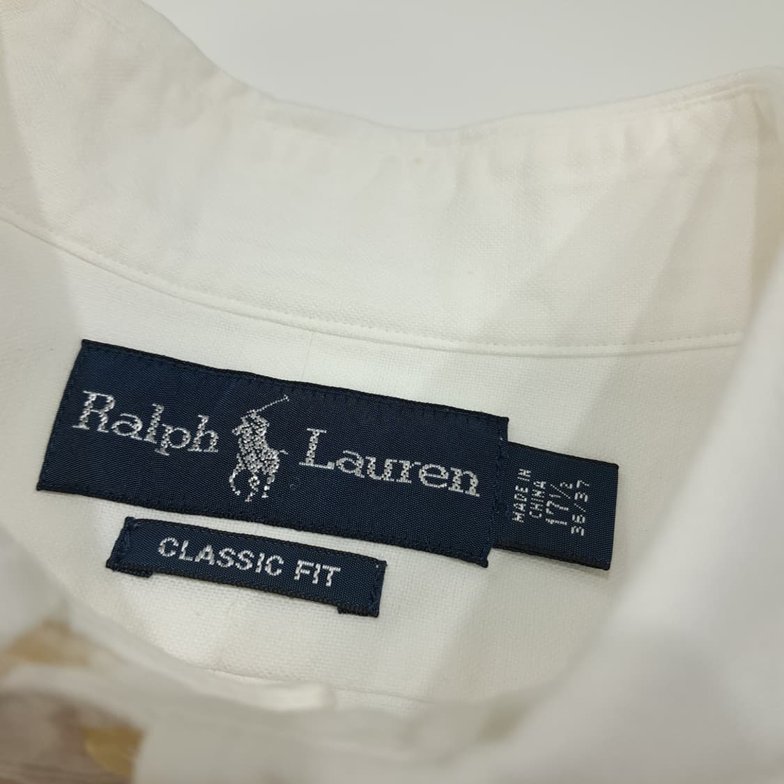 CL448 2XL 폴로 90s 코튼 멀티포니 버튼다운 화이트 셔츠 남방 상품이미지3