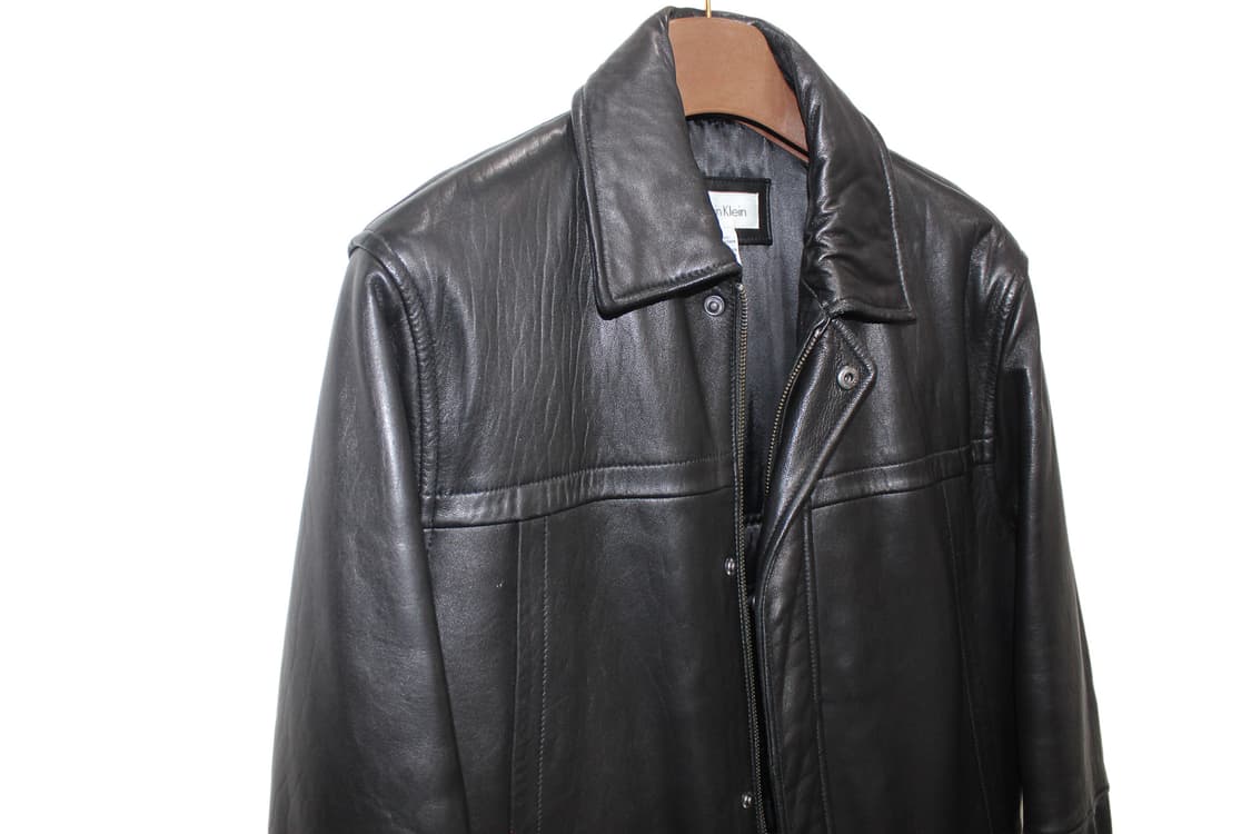 2000s Calvin Klein 캘빈클라인 카우레더 카코트 상품이미지7
