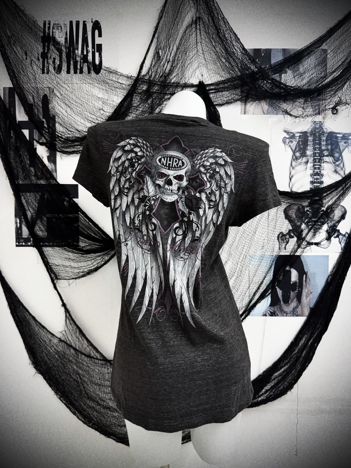 Punk mood skull printing halfsleeve 상품이미지1