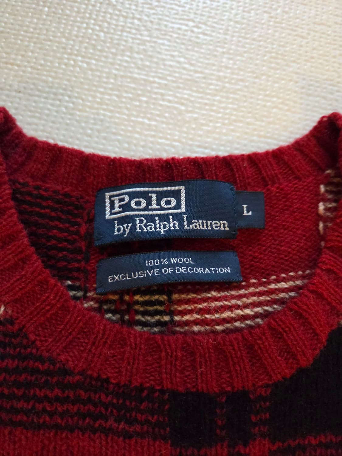 폴로랄프로렌 체크 울 니트 상품이미지2