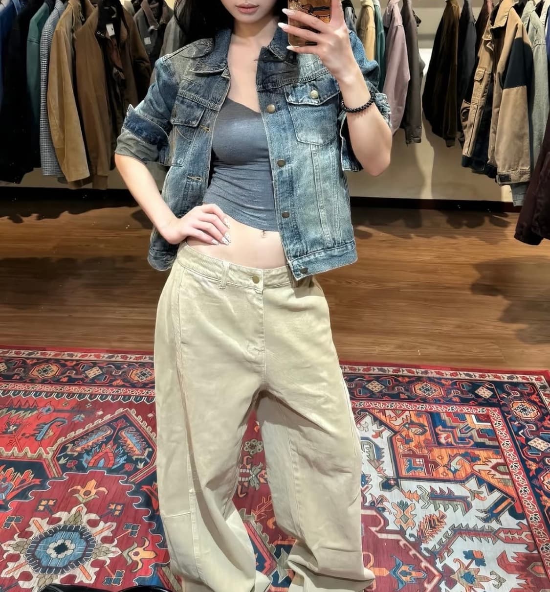 리바이스 화이트 데님 자켓(오늘까지만 판매) 상품이미지1