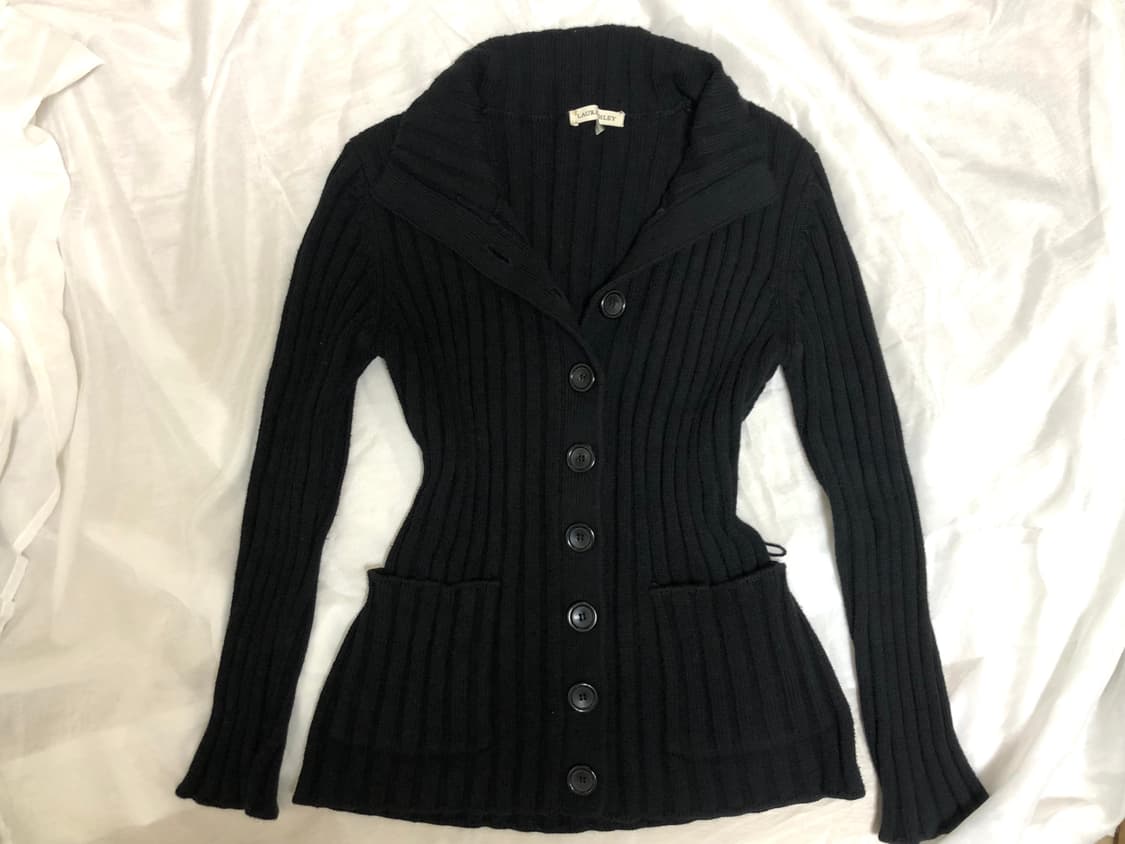 빈티지 블랙 단추 가디건 상품이미지3