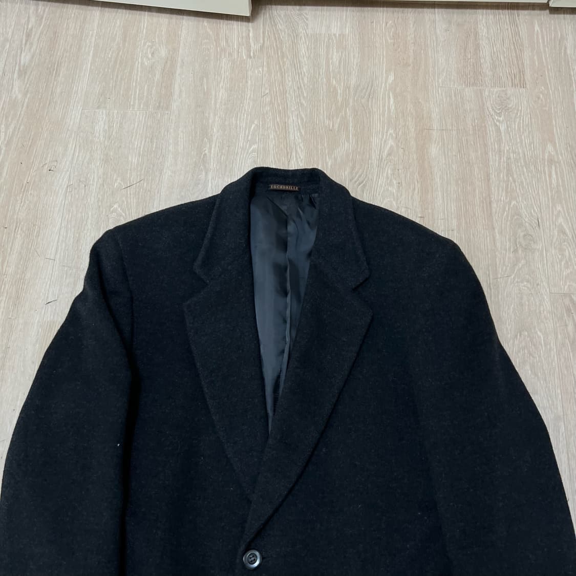 ESCADRILLE 남성 클래식 모직 싱글 롱 코트 M/95  상품이미지2