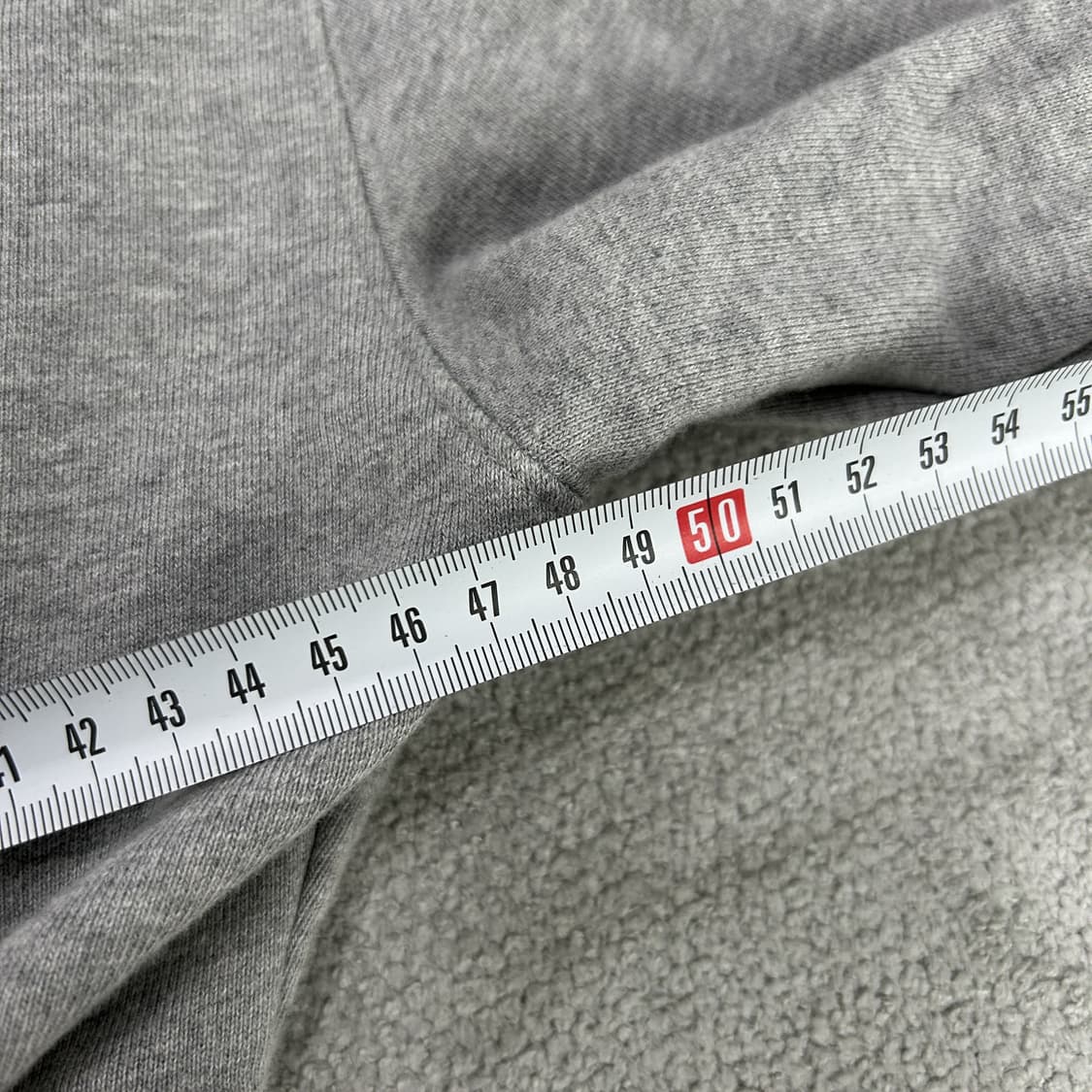 우알롱 크롭 기모 후드집업 회색 s 상품이미지4