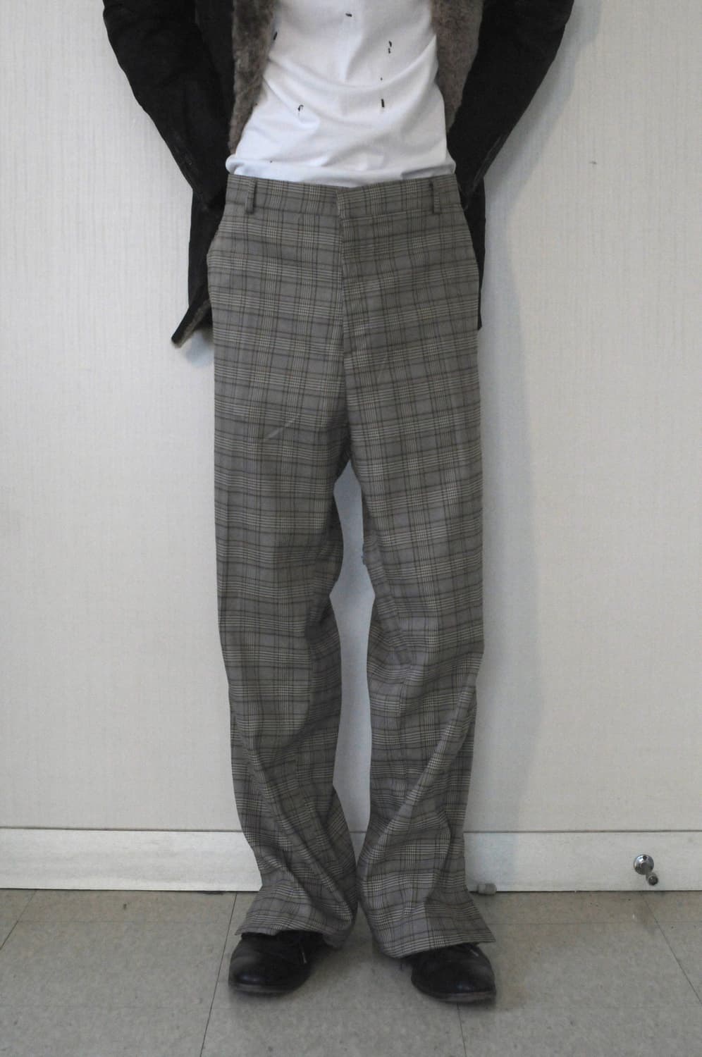 ESN 체크패턴 트라우저 슬랙스 XL 브라운 상품이미지1