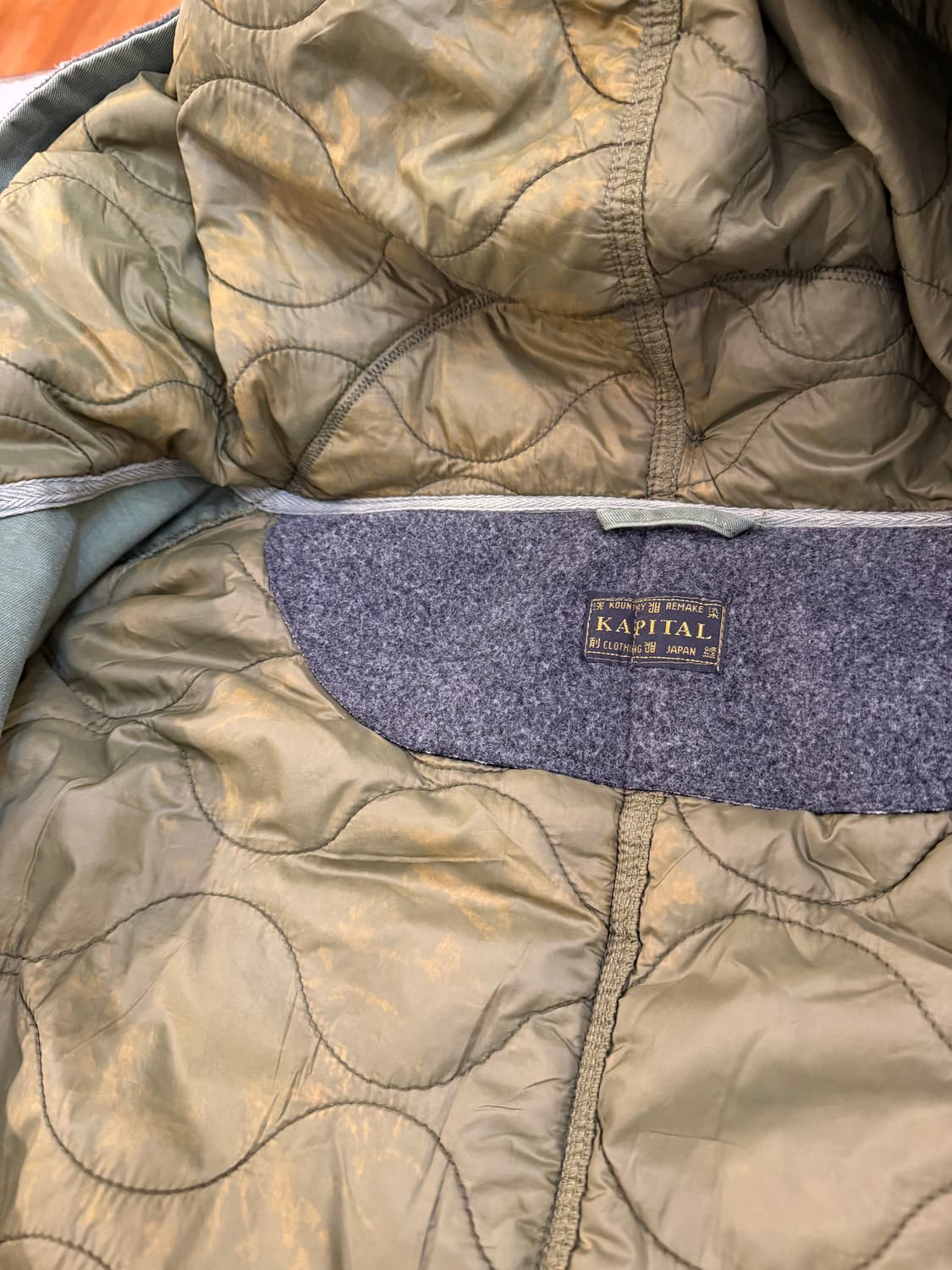 캐피탈 컨트리 져니 리메이크 퀼팅 링코트 올리브 상품이미지7