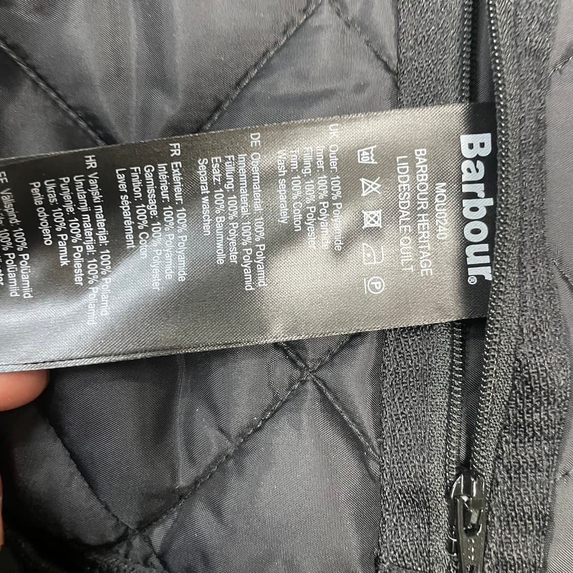 바버 Barbour 헤리티지 퀄팅 자켓 블랙 상품이미지5