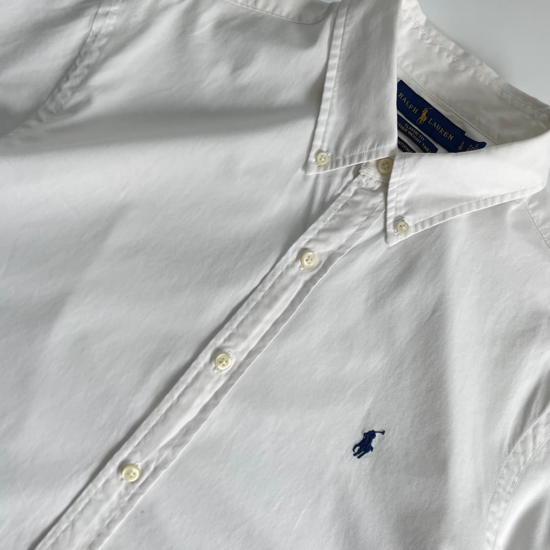 Polo 폴로 랄프로렌 화이트 블루포니 하프셔츠 상품이미지3