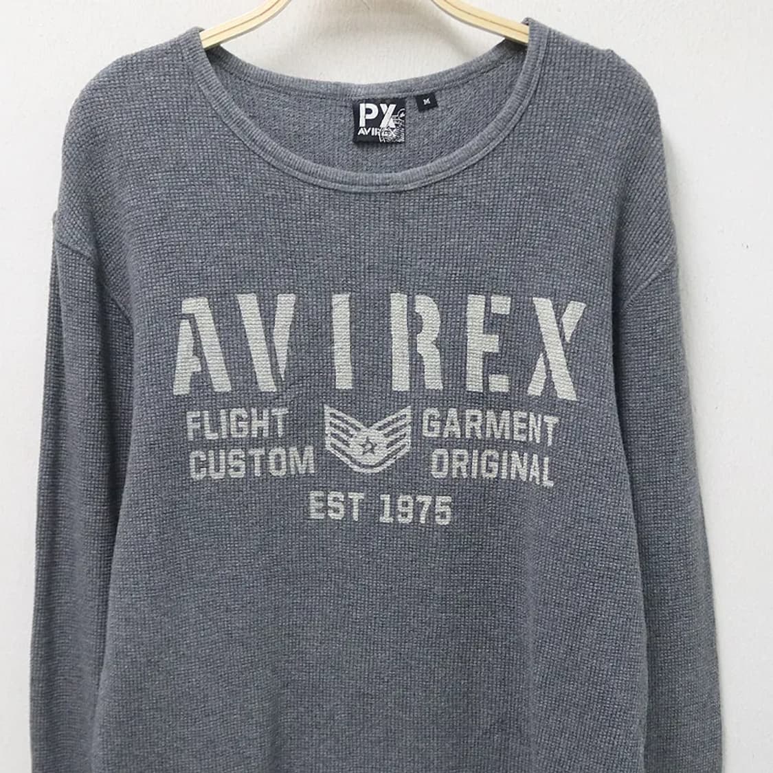 아비렉스 레터링 와플 긴팔 티셔츠 61484 상품이미지3