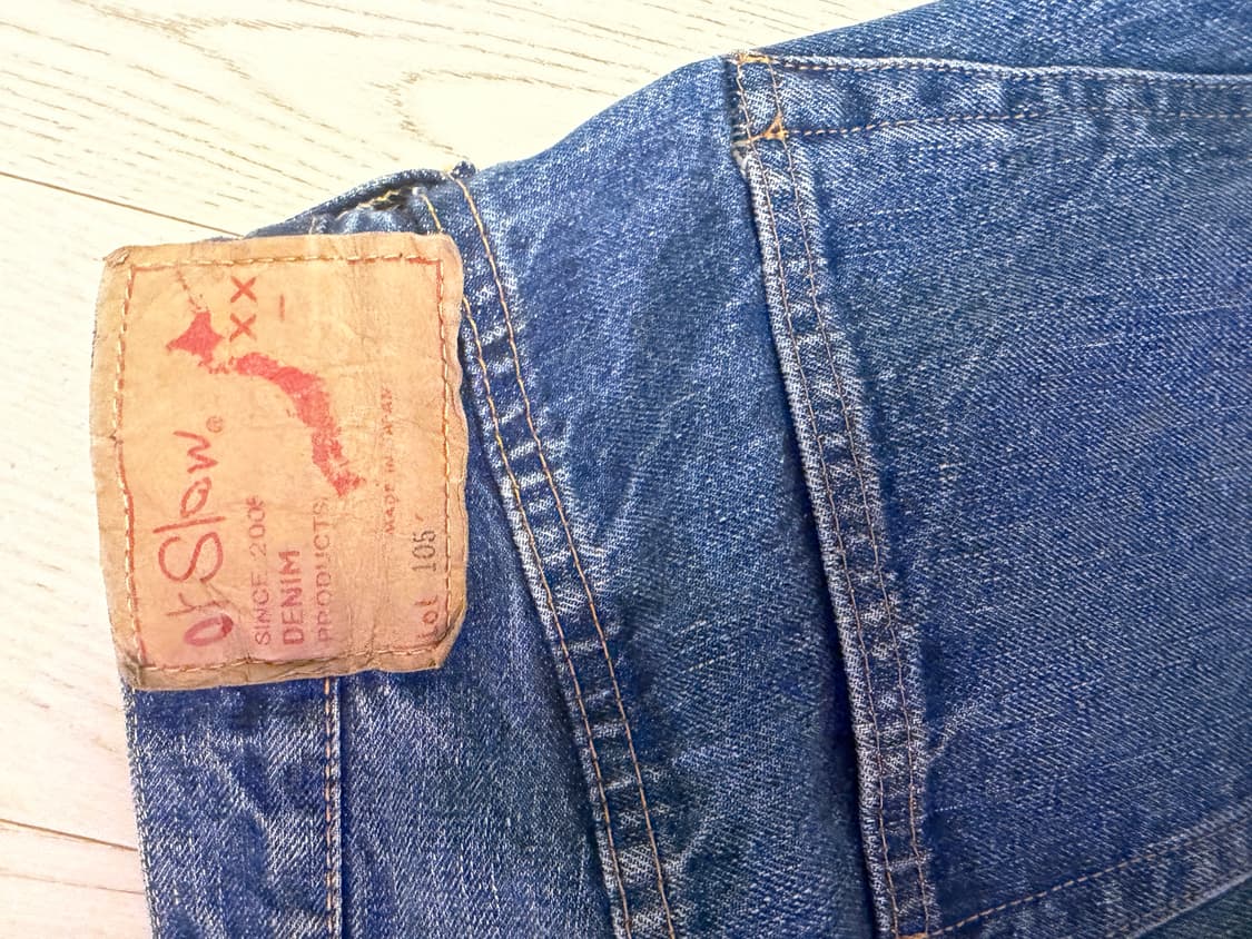 오어슬로우 105 셀비지 데님 (2 YEAR WASH) 상품이미지7