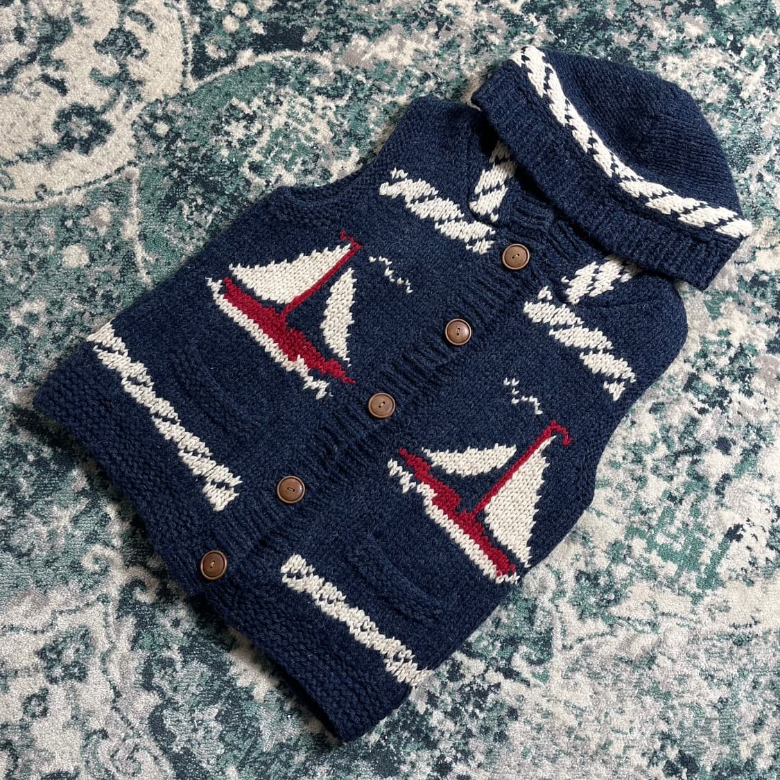 Cepo vtg 코위찬 니트 베스트 집업(M) 상품이미지1