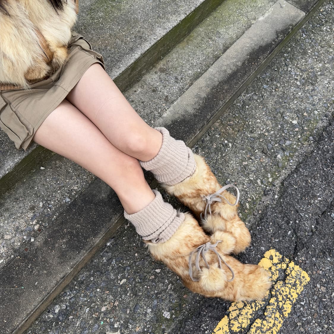 00s Y2K 콜린 스튜어트 털 부츠 상품이미지10