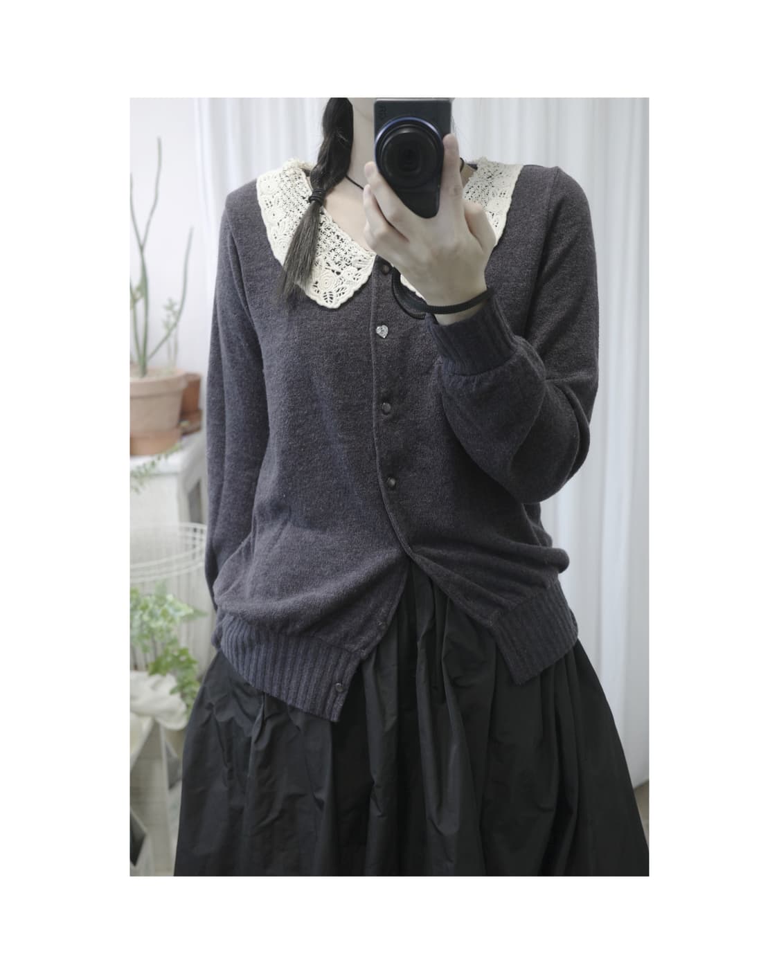 Round collar cardigan 상품이미지4