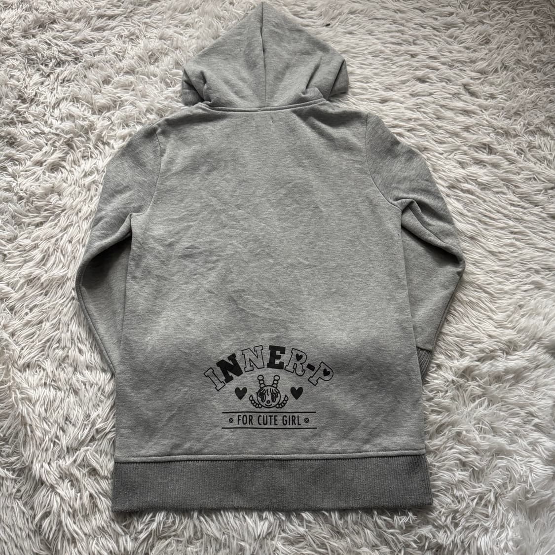 INNERPRESS 일본빈티지 노드후드집업 y2k후드집업 모리걸 M 38 상품이미지3