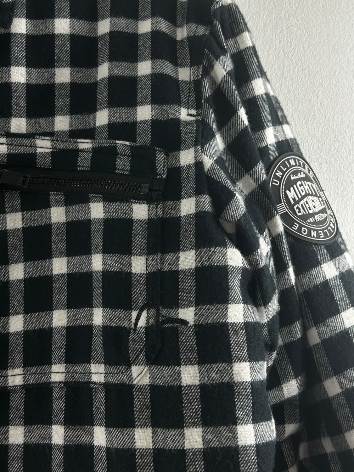 에비수 EVISU 블랙체크 누빔 점퍼 L 100 상품이미지3