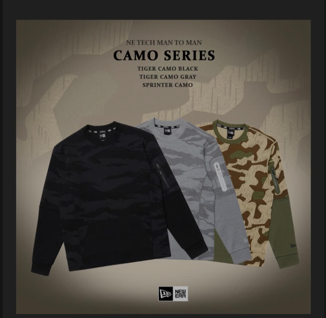 [뉴에라 정품] 카모플라쥬 기능성 맨투맨 (포켓/자수 디테일) 상품이미지9