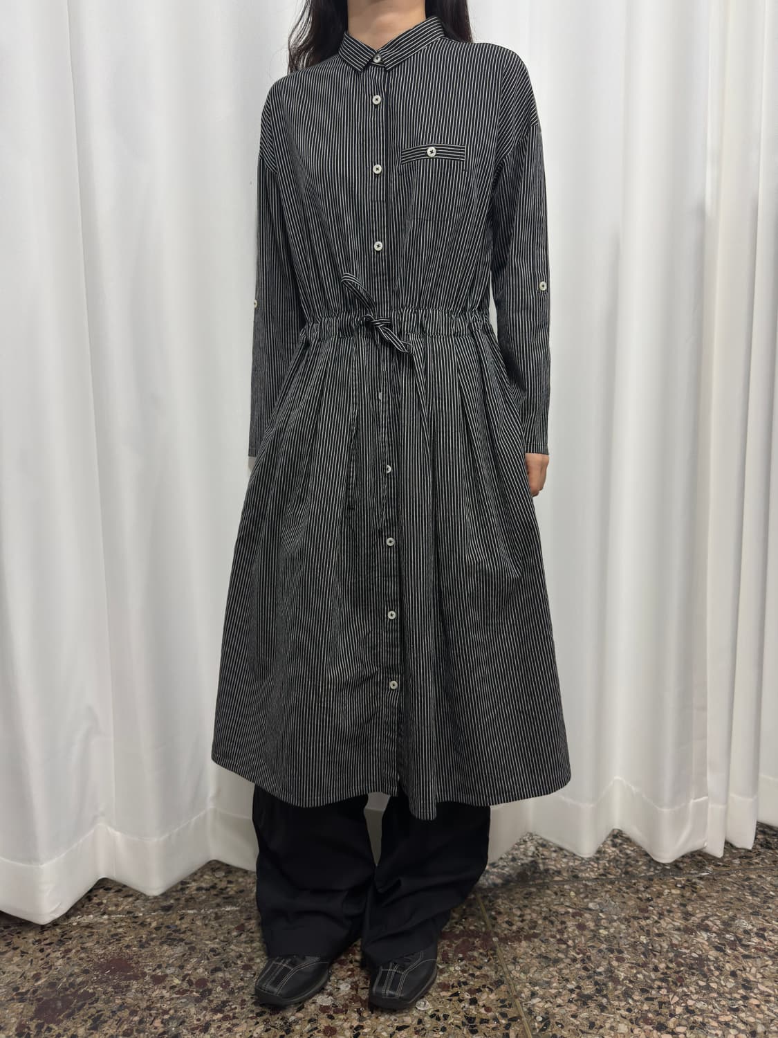 hiroko koshino stripe onepiece 상품이미지2
