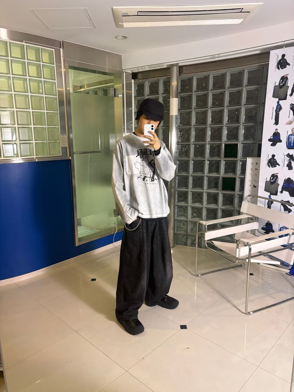PRINT L/S TEE 더티 프린트 긴팔 티셔츠 #02 상품이미지3