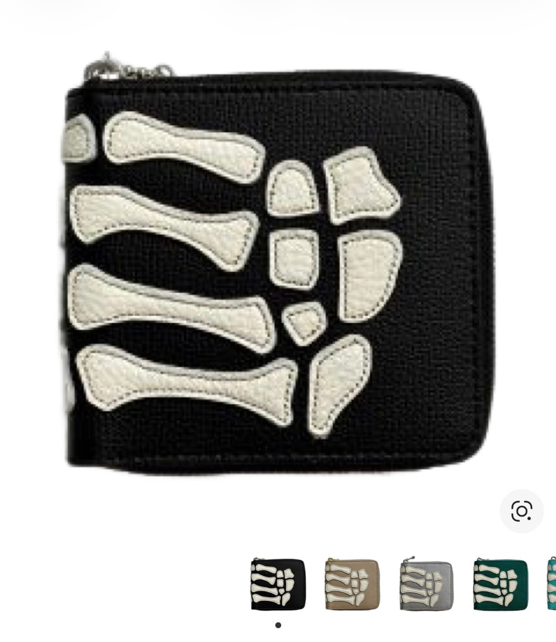 캐피탈 떰즈 업 본 핸드 집 미니 지갑 블랙 상품이미지1