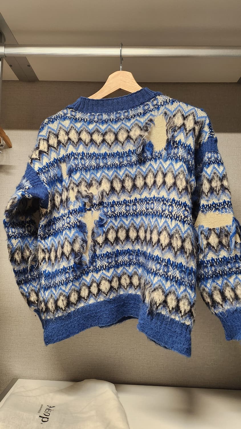 메종 마르지엘라 Fair Isle distressed jumper(S) 상품이미지5
