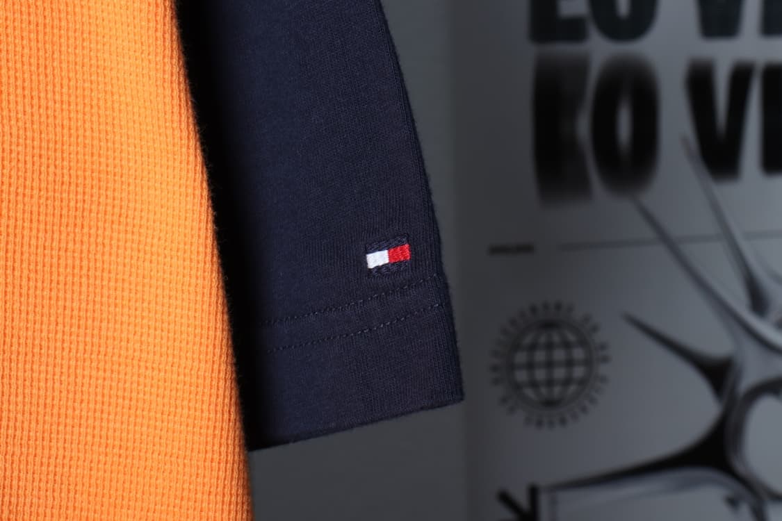 (L-2XL) 타미힐피거 반팔 티셔츠 빅사이즈 와플 투톤-H30367 상품이미지5