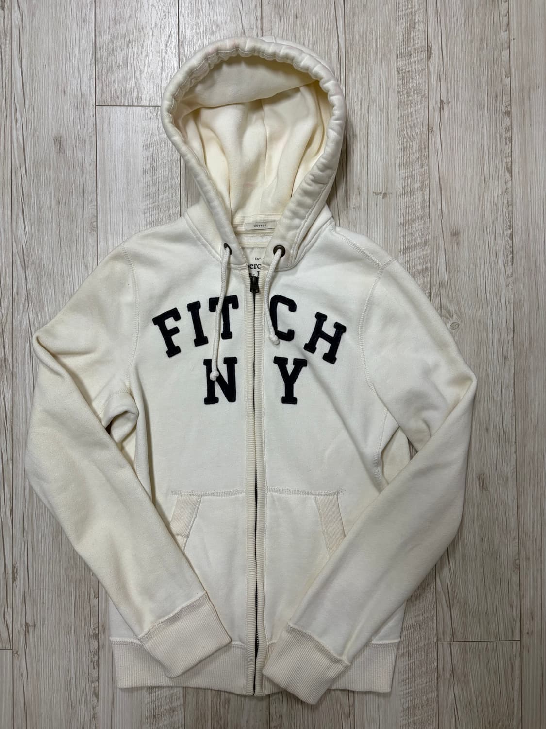 아베크롬비 후드집업 화이트 L 상품이미지1