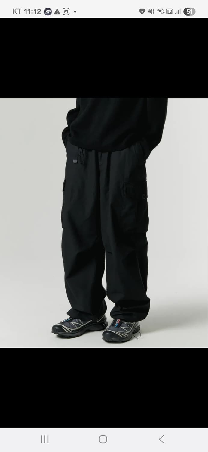 무탠다드 시티 레저 와이드 벨티드 카고 팬츠 [블랙]
 상품이미지1