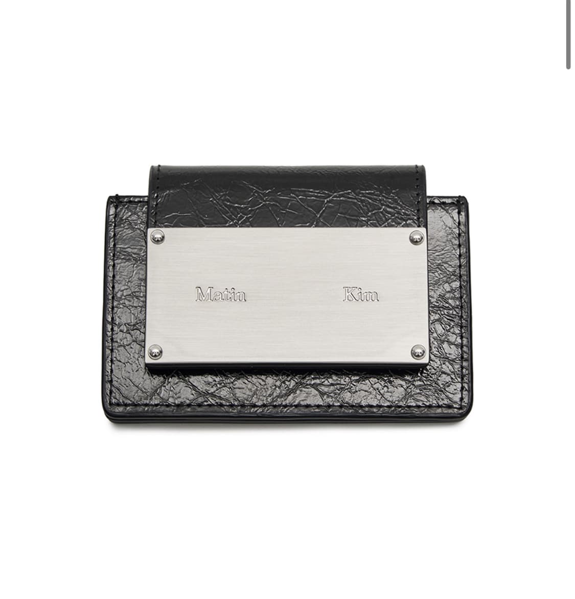마뗑킴 GLAZED ACCORDION WALLET IN BLACK 상품이미지1