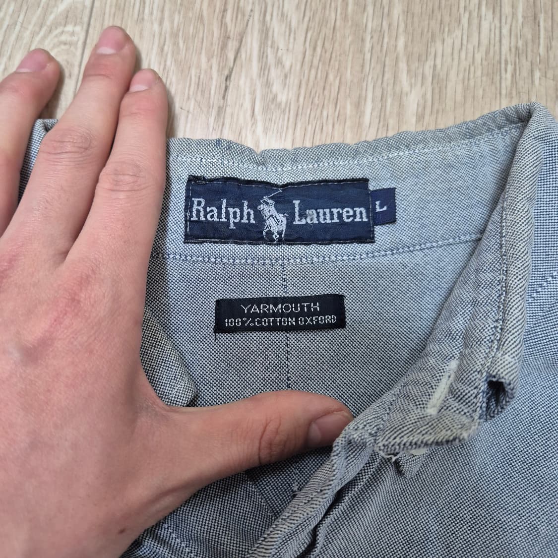 폴로 랄프로렌 스몰포니 솔리드 옥스포드 셔츠 L(100) 상품이미지5