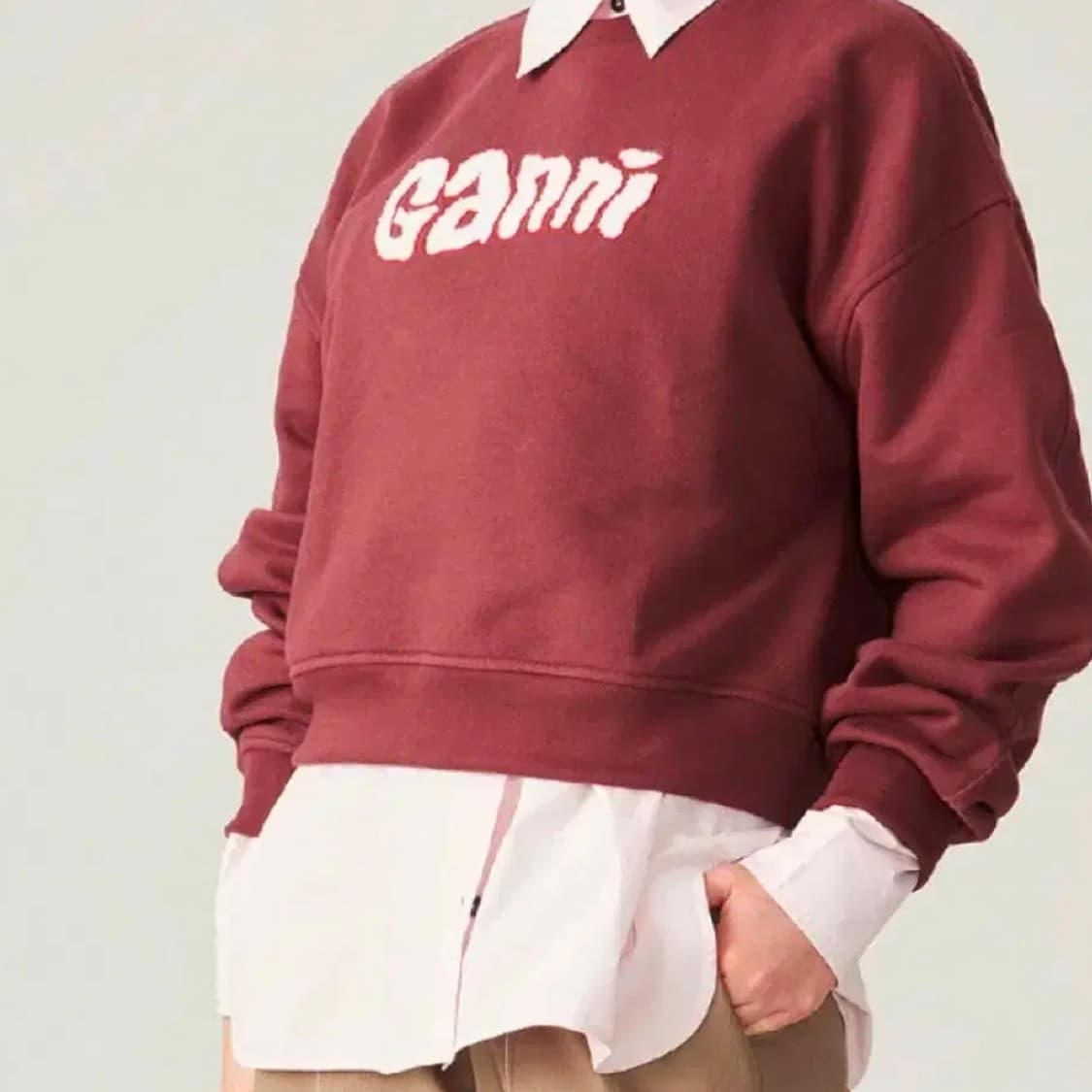 매장판 가니 이솔리 아트워크 기모 맨투맨 라운드 티 여성 S M 사랑봉봉 상품이미지1