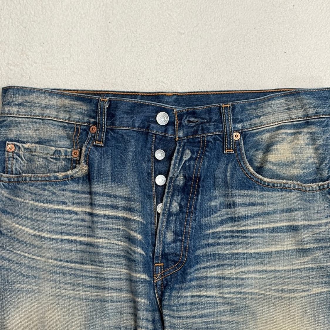 LEVI'S 501 버튼플라이 워싱 진 82X84 상품이미지4