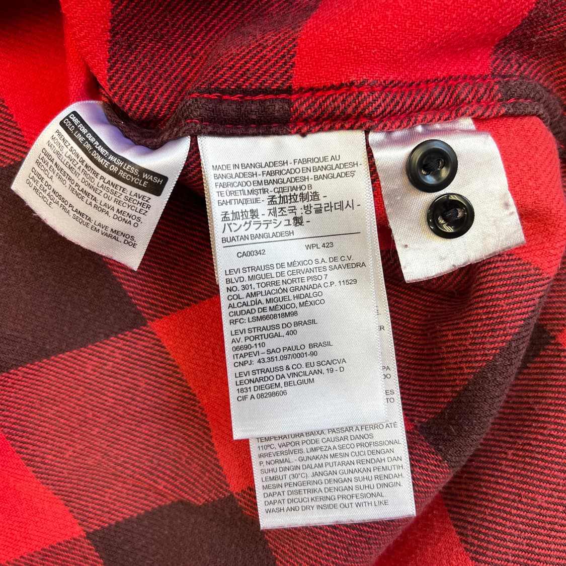 리바이스 체크 플란넬 셔츠 상품이미지5