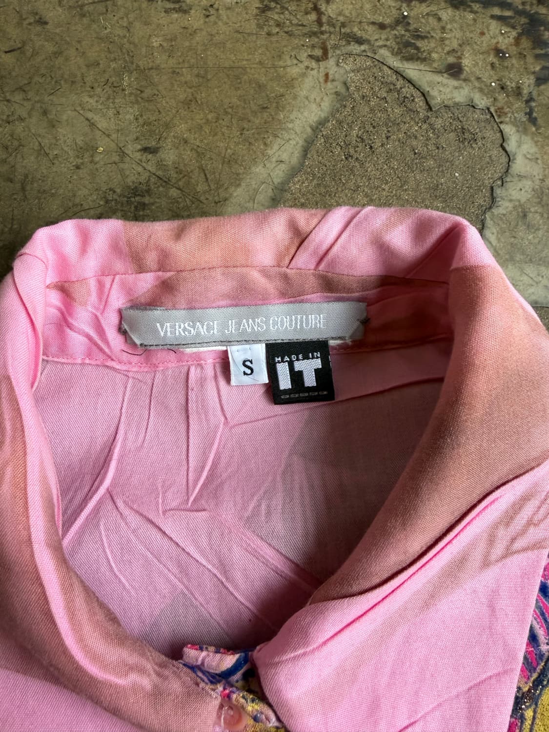 베르사체 진스 슬림핏 핑크 셔츠 상품이미지4