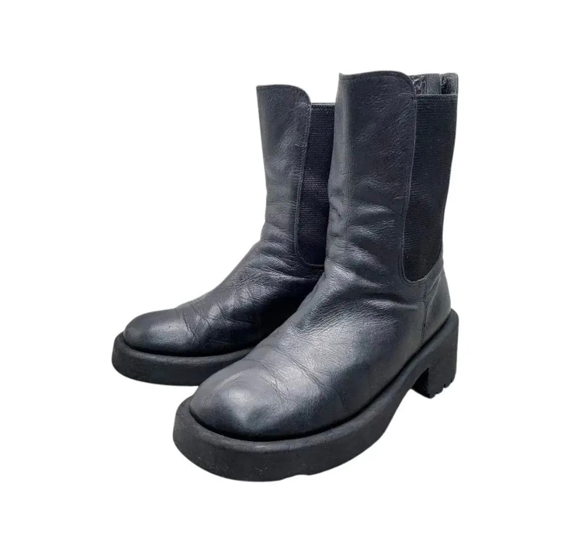 요지 야마모토 느와르 레더 첼시 부츠 상품이미지3