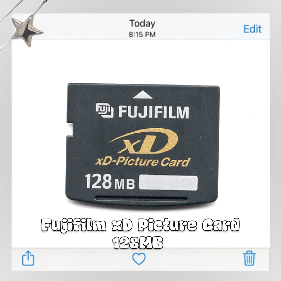 후지필름 XD 픽쳐 카드 빈티지 디카용 메모리카드 128mb 상품이미지1