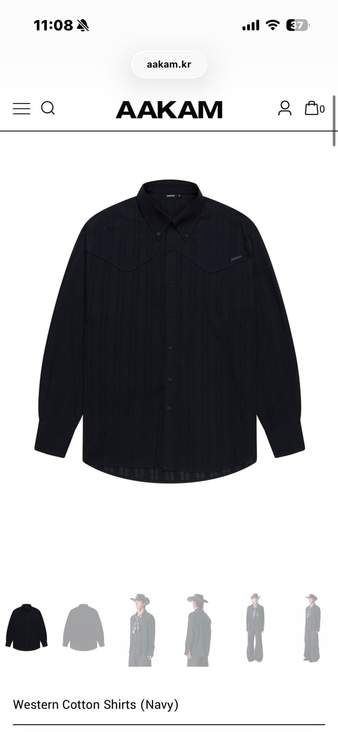 아캄 웨스턴우드 셔츠 네이비 2사이즈 (aakam) 상품이미지2