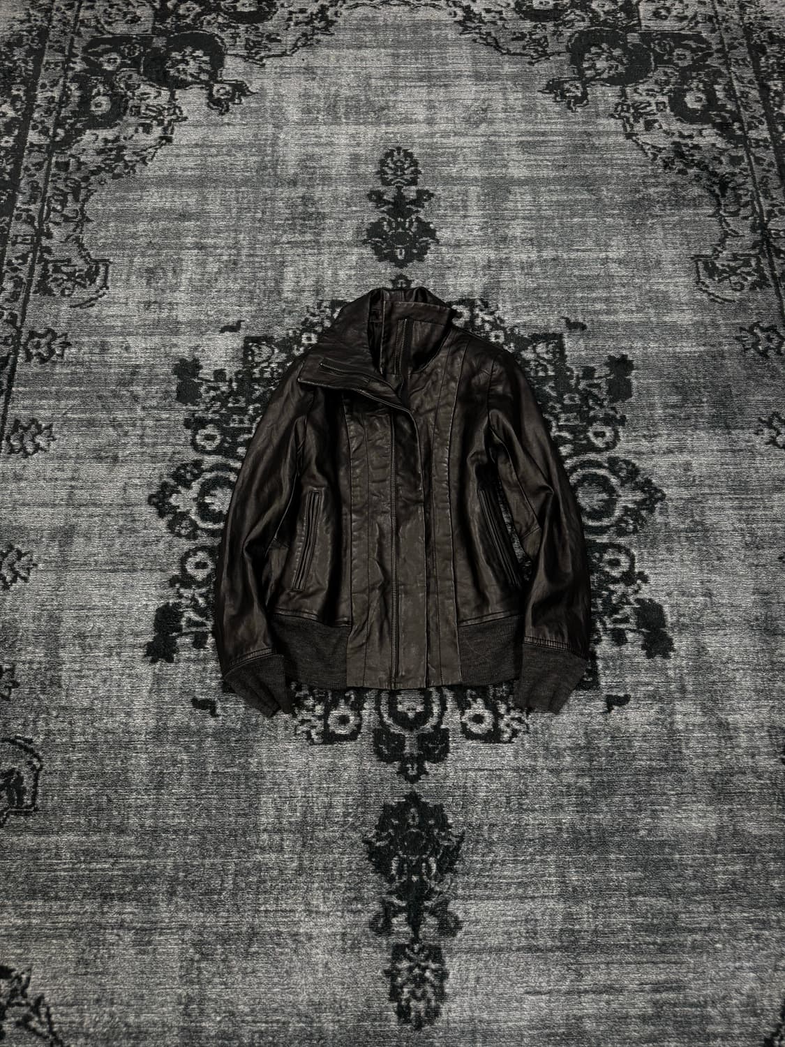 Unknown high neck lamb skin jacket 상품이미지7