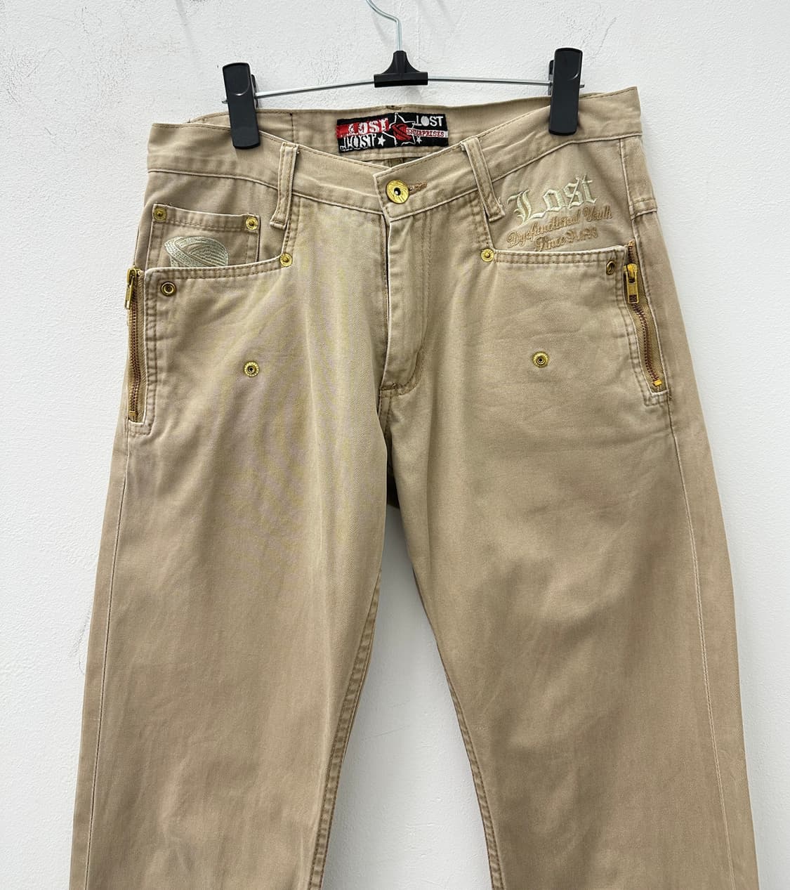 Lost punk lettering zipper detail pants  상품이미지8