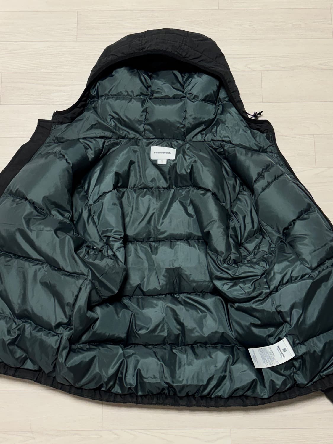 디스이즈네버댓 워시드 다운 푸퍼 재킷 블랙 S 상품이미지5