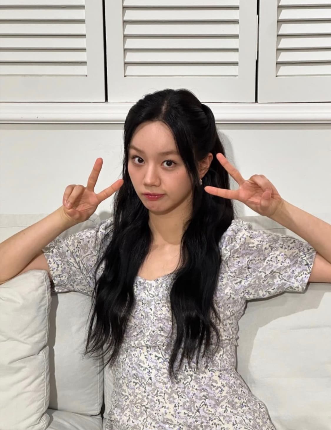 르니나 스퀘어넥 플라워 드레스 바이올렛 사나 원피스 상품이미지6