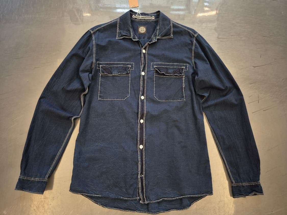 00s STONE ISLAND stitching 셔츠 상품이미지1