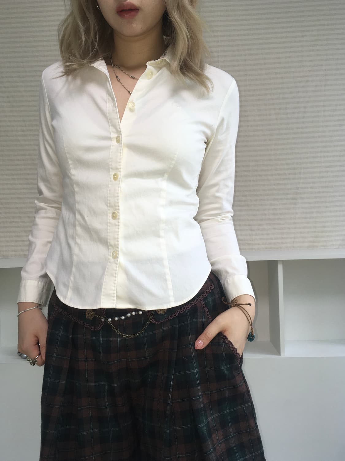 burberry london slim ivory shirt 상품이미지6