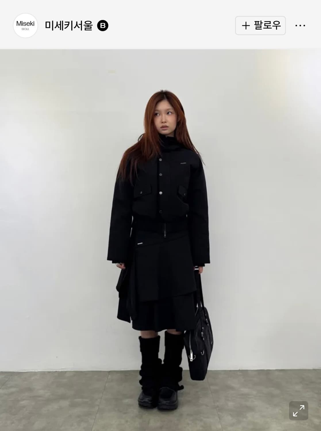 미세키서울 Wellon bomber jacket BLACK 상품이미지1