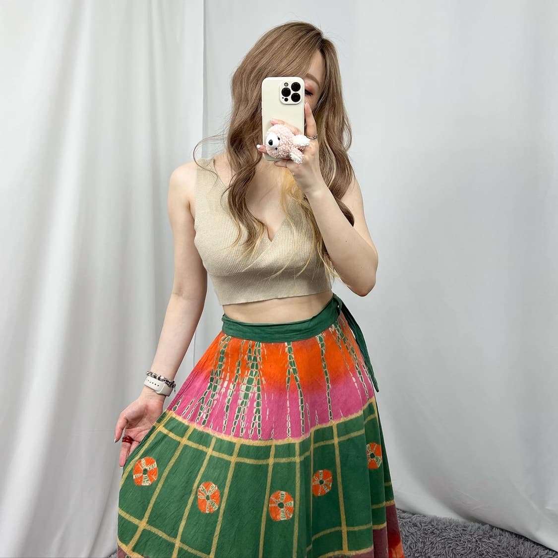 베이지 니트탑 상품이미지1