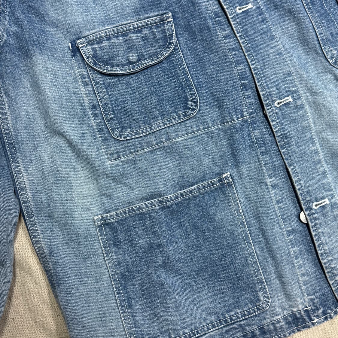 에스피오나지 워싱 중청 데님자켓 XL 상품이미지3