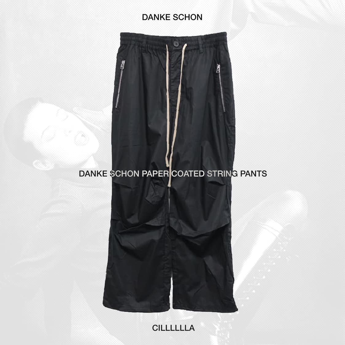 [M] DANKE SCHON 당케쉔 페이퍼 코팅 스트링 팬츠 상품이미지1