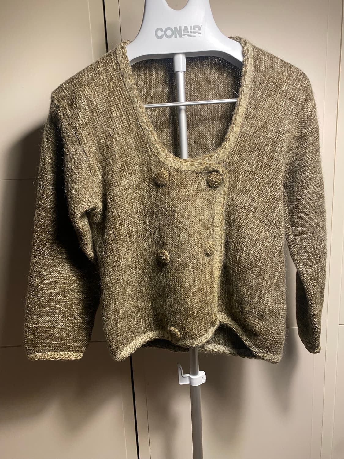 카키브라운 모헤어니트 가디건 상품이미지2