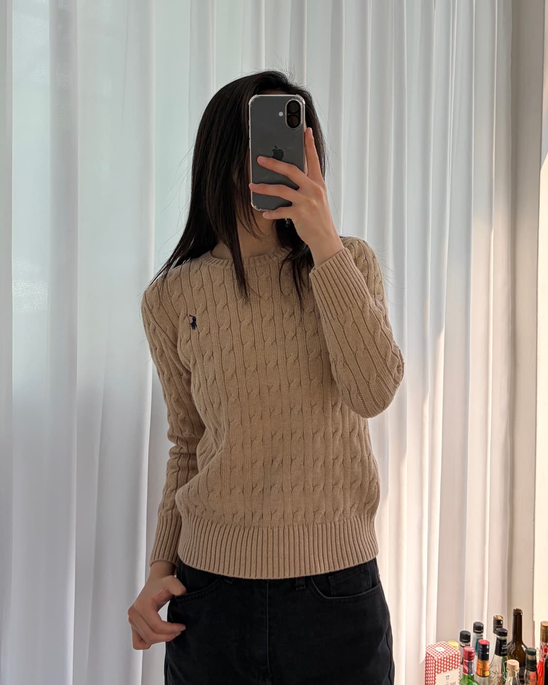 [XS]폴로 랄프로렌 꽈배기 케이블 니트 beige 상품이미지1