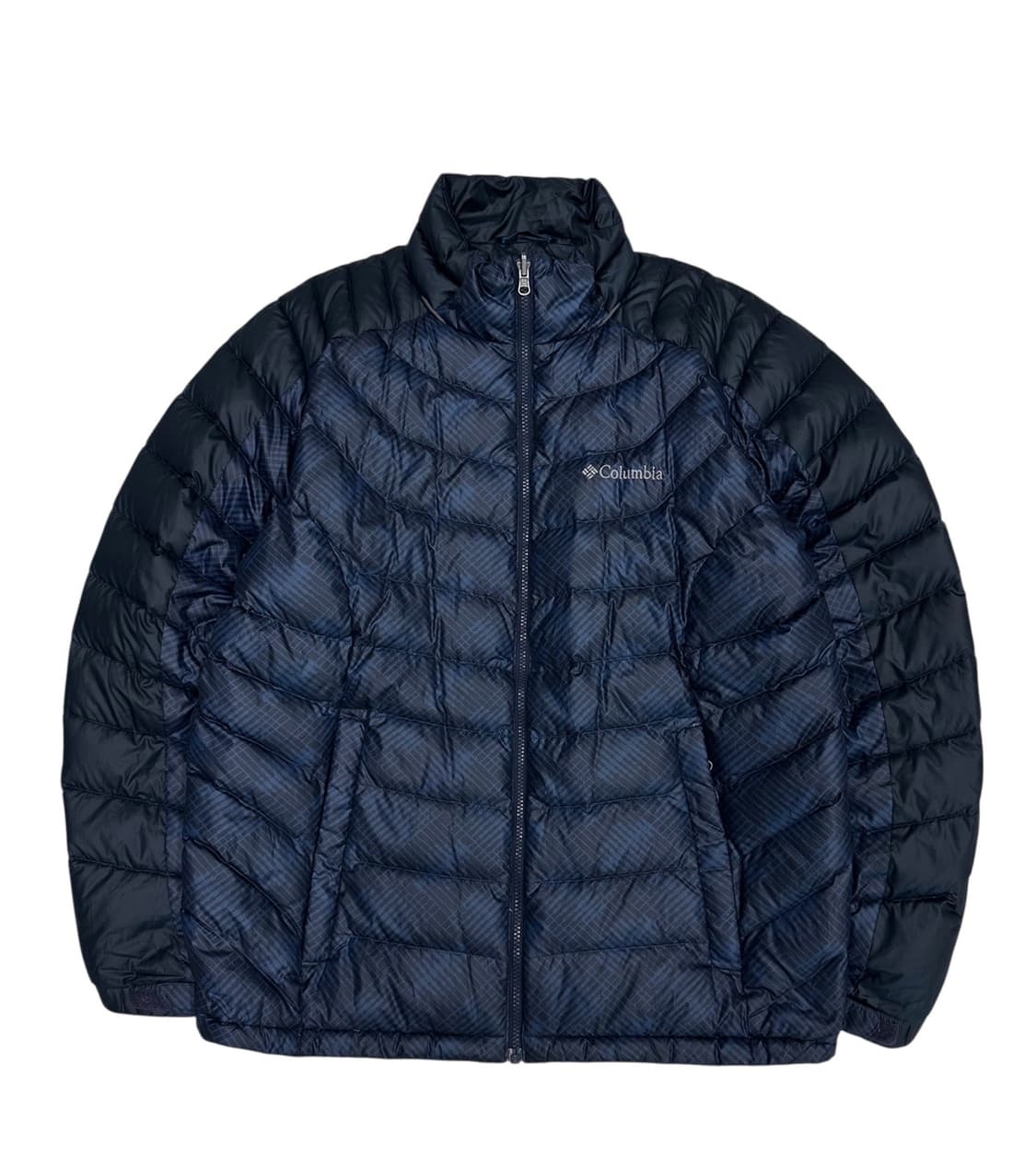 컬럼비아 옴니쉴드 구스다운 경량패딩 블랙&네이비 (2XL) 상품이미지1